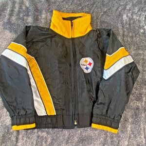 Vintage‎ Pro Stuff Pittsburgh Steelers NFL Kids Jacket Size 2T Nylon Lined 24 mo
